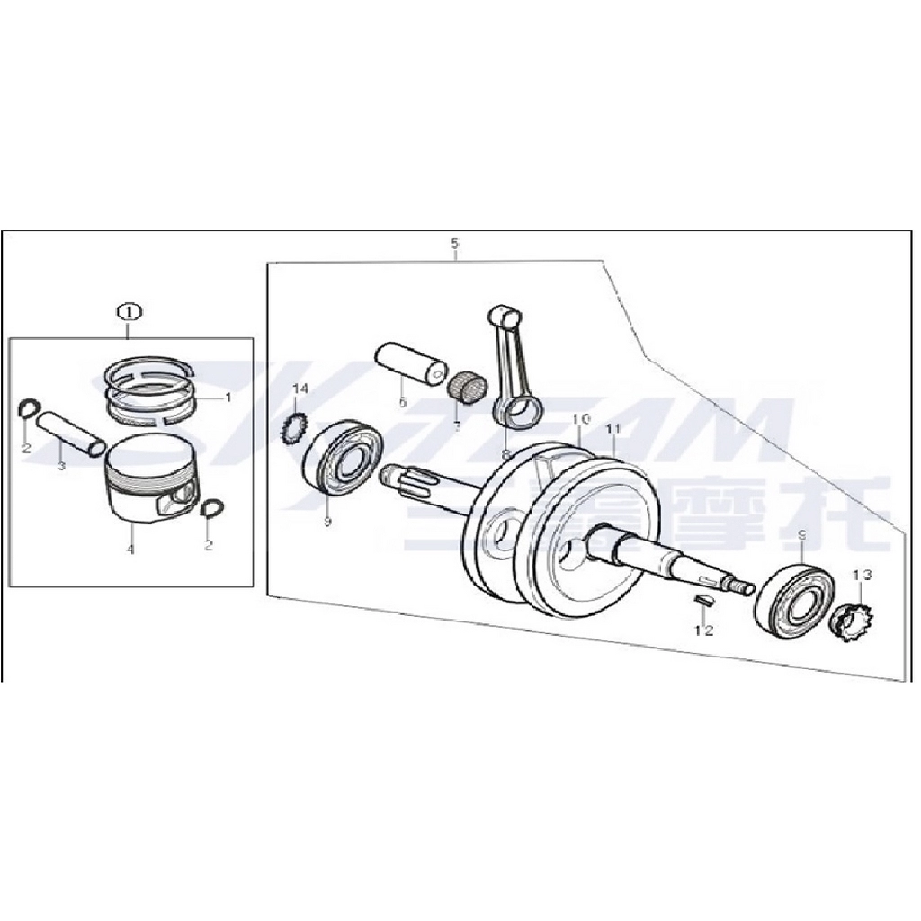 SKYTEAM BUBBLY PISTON #ST125BB E0904